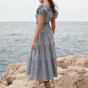 NWT Madewell Button-Front Tiered Maxi Skirt in Florentine Floral